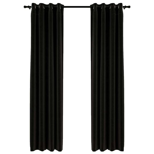 vidaXL Verdunkelungsvorh&auml;nge Leinenoptik 2 Stk. Anthrazit 140x225 cm