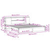 vidaXL Massivholzbett mit Regal ohne Matratze 180x200 cm Kiefernholz