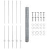 vidaXL Zaun mit Pfosten Silber 1,4 x 10 m Stahl