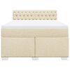 vidaXL Boxspringbett mit Matratze Creme 140x200 cm Stoff