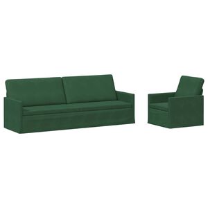 vidaXL Sofa-Set 2 pcs Dschungelgr&uuml;n Cordstoff