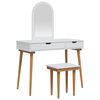 vidaXL Schminktisch-Set FAUSKE 3 pcs Wei&szlig; 100 x 50 x 143 cm