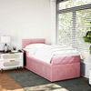 vidaXL Boxspringbett mit Matratze Rosa 100x200 cm Samt