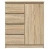 vidaXL Sideboard mit Schubladen Sonoma-Eiche 71x35x84 cm Holzwerkstoff
