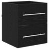 vidaXL Waschbeckenschrank mit Schubladen Schwarz 42 x 39 x 52 cm