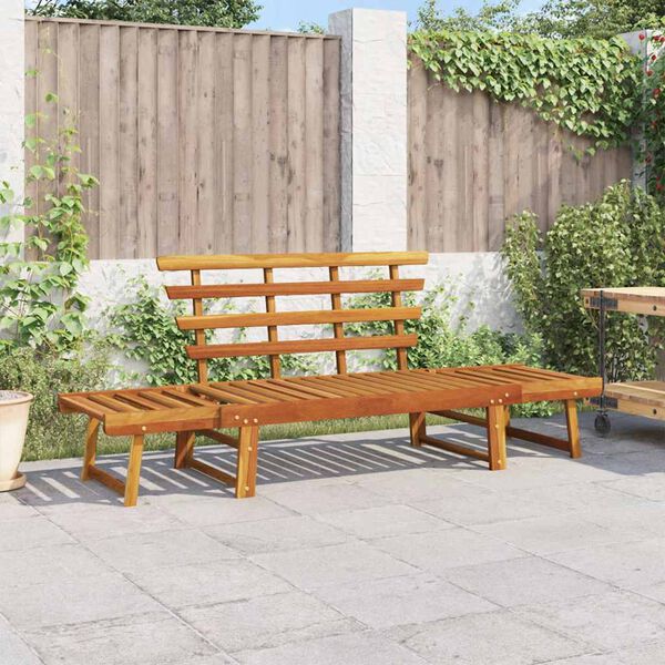 vidaXL Gartenbank 2-in-1 190 cm Massivholz Akazie