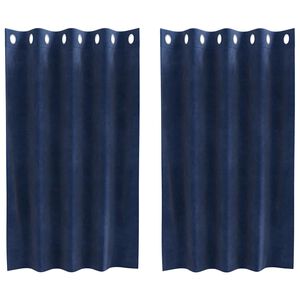 vidaXL Verdunkelungsvorh&auml;nge 2 pcs Dunkelblau 140 x 140 cm Samt