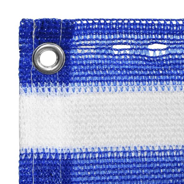 vidaXL Balkon-Sichtschutz Blau und Weiß 120x400 cm HDPE