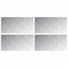 vidaXL Treppe Tritt 4 stk. 60 x 30 cm Silber Aluminium Rechtwinklig
