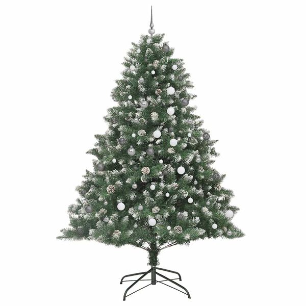 vidaXL K&uuml;nstlicher Weihnachtsbaum mit 300 LEDs mit St&auml;nder Gr&uuml;n 240 cm