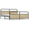 vidaXL Metallbett ohne Matratze Sonoma-Eiche 193x203 cm