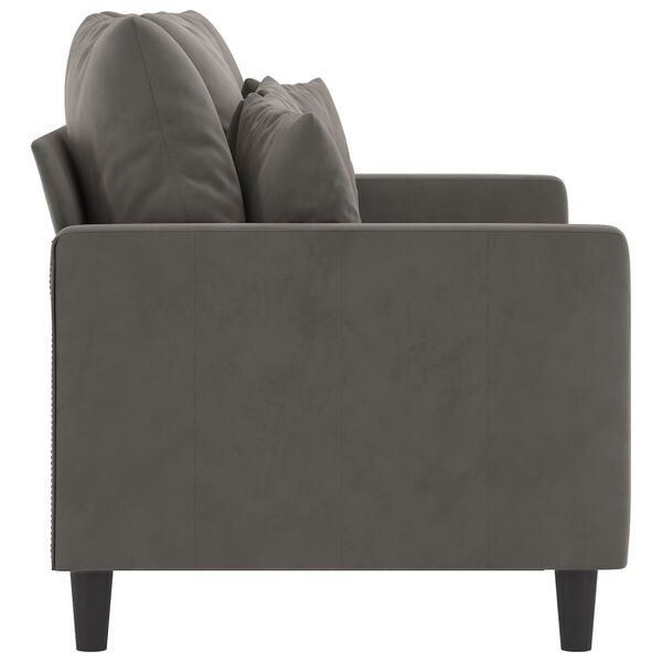 vidaXL 2-Sitzer-Sofa Dunkelgrau 120 cm Samt