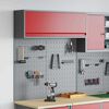 vidaXL Werkzeugschrank und Pegboard Set 3 pcs Rot 100 x 25 x 115 cm