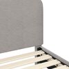 vidaXL Kinderbettgestell mit Kopfteil Hellgrau 80 x 200 cm Schafstoff