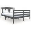 vidaXL Massivholzbett Grau 160x200 cm