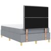 vidaXL Boxspringbett mit Matratze Hellgrau 120 x 200 cm Stoff