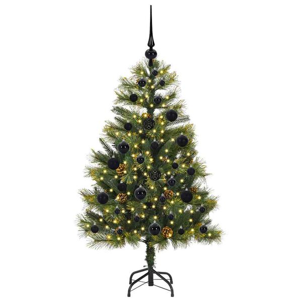 vidaXL K&uuml;nstlicher klappbarer Weihnachtsbaum mit Tannenzapfen 120 cm