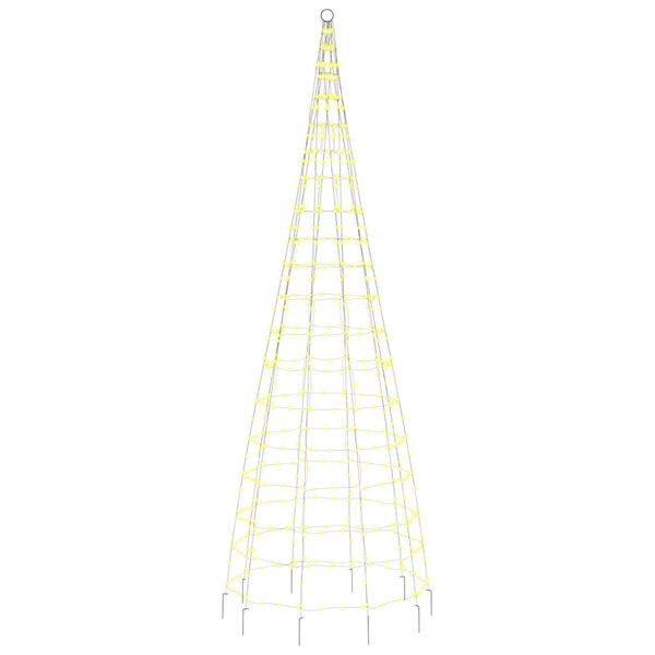 vidaXL LED-Weihnachtsbaum für Fahnenmast 550 LEDs Warmweiß 300 cm
