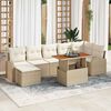 vidaXL Garten-Sofa-Set mit Kissen 8 pcs Beige und Creme