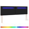 vidaXL LED Kopfteil Schwarz 180 cm Kunstleder