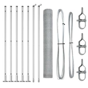 vidaXL Zaunpfosten Silber