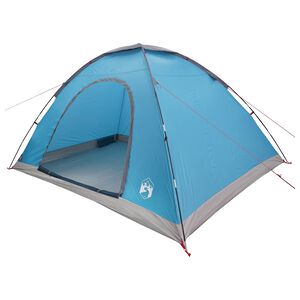 vidaXL Campingzelt 6 Personen Blau 185T Polyester mit PU-Beschichtung