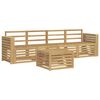 vidaXL Outdoor-Sofagarnitur 5 Stk. Wei&szlig; Massivholz Akazie