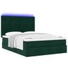 vidaXL Ottoman-Bett mit Matratzen & LEDs Dunkelgr&uuml;n 140x200 cm Samt