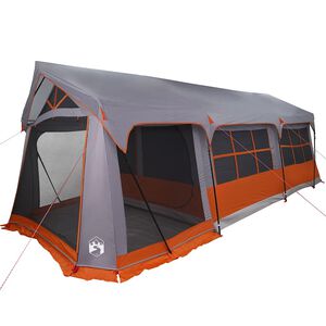 vidaXL Familienzelt 620 x 322 x 240 cm Polyester Grau und Orange