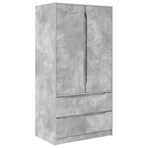 vidaXL Badezimmerschrank Beton Grau 79,5 x 49 x 156 cm Holzwerkstoff