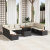 vidaXL Garten Essgruppe mit Kissen mit Kissen 11 pcs Schwarz und Beige