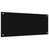 vidaXL Küchenrückwand 2 pcs Schwarz 100 x 40 cm Gehärtetes Glas