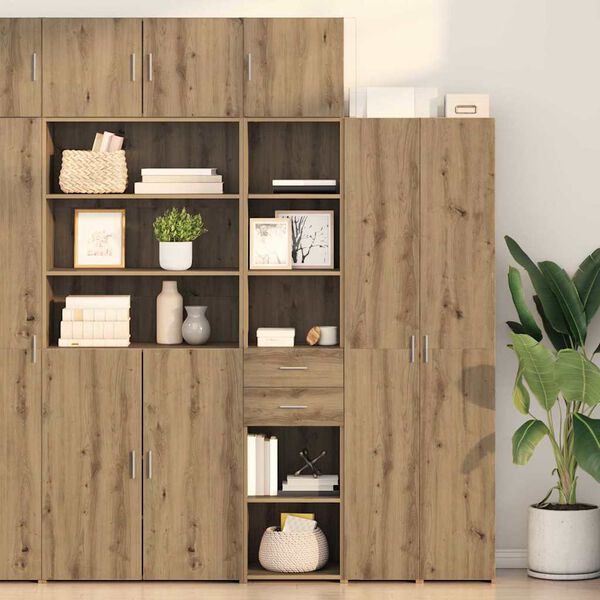 vidaXL Highboard Artisan-Eiche 40 x 42,5 x 185 cm Holzwerkstoff