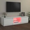 vidaXL TV-Schrank mit LED-Leuchten Wei&szlig; 140x40x36 cm