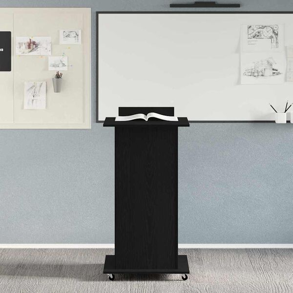 vidaXL Podium Schwarz Eichen-Optik 55 x 55 x 107 cm Holzwerkstoff