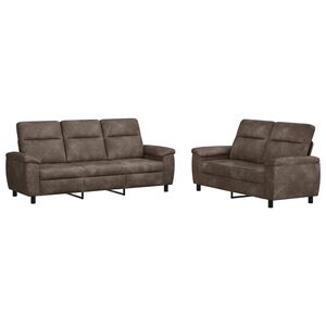 vidaXL Sofa-Set 2 pcs Dunkelgrau Kunstwildleder