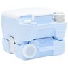 vidaXL Camping-Toilette Helles Blau und Wei&szlig; 41,5 x 36,5 x 30 cm