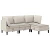 vidaXL Wohnzimmergarnitur 4 pcs Hafer Stoff