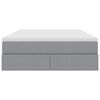 vidaXL Aufbewahrungsbett mit Matratze Hellgrau 140 x 200 cm Polyester