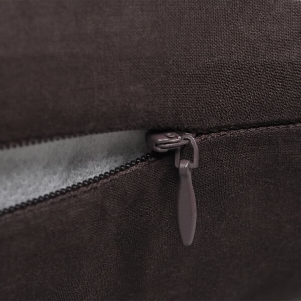 4 Braun Kissenbez&uuml;ge Baumwolle 40 x 40 cm