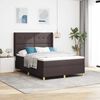vidaXL Boxspringbett mit Matratze Braun 140 x 190 cm Stoff