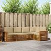 vidaXL Sofagarnituren 5 pcs Natur und Beige Massivholz Akazie