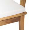 vidaXL Gartenbank 2 pcs Creme und Braun Massivholz Teak