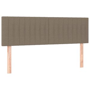 vidaXL Kopfteile Taupe 144x5x78/88 cm Stoff