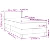 vidaXL Boxspringbett mit Matratze Dunkelgrau 80x220 cm Samt