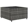 vidaXL 11-tlg. Garten-Sofagarnitur mit Kissen Grau Poly Rattan