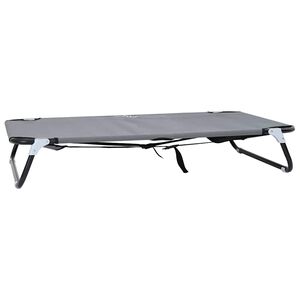 vidaXL Hundebett 90 x 55 x 18 cm Stahl Hellgrau