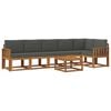 vidaXL Outdoor-Sofagarnitur 7 stk. Natur und Anthrazit