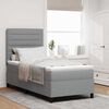 vidaXL Boxspringbett mit Matratze Hellgrau 80 x 200 cm Stoff