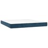 vidaXL Boxspringbett mit Matratze Dunkelblau 160x200 cm Samt